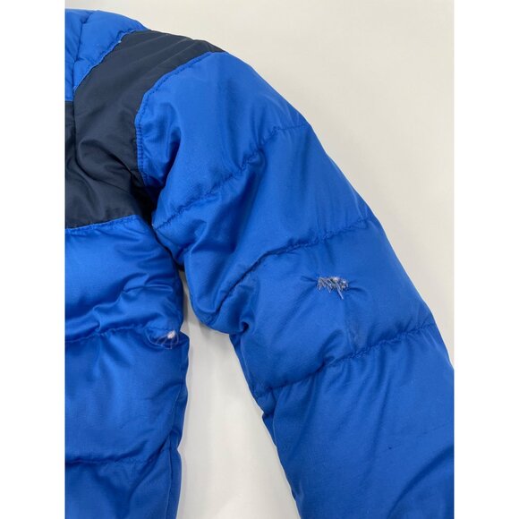 The North Face Boys XS Insulated Hooded Puffer Jacket Goose Down Blue Coat - Picture 6 of 9